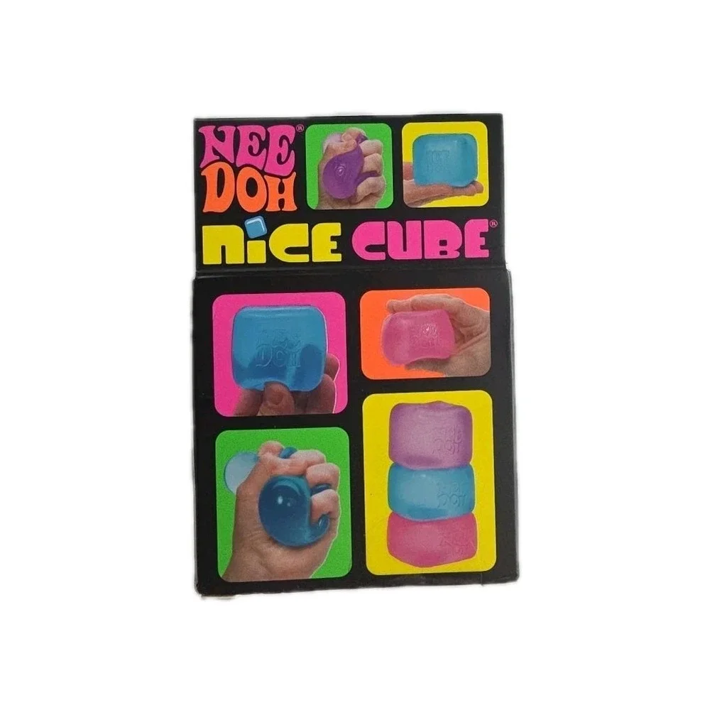 Nee Doh Nice Cube - Super Solid Squish! (Blue) - Brand New/Factory Sealed!